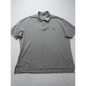 Polo Ralph Lauren Polo Shirt Mens Big 3X Gray Cotton Pony Logo Short Sleeve